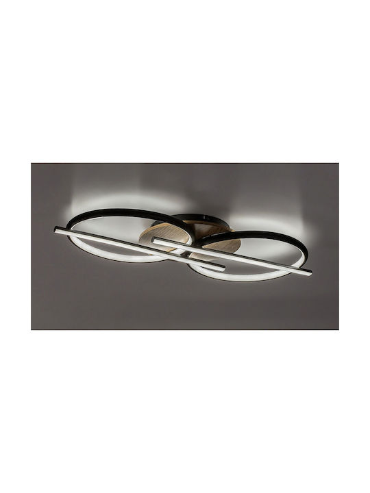 Rabalux Smart Deckenleuchte Schwarz mit Integrierter LED und Fernbedienung