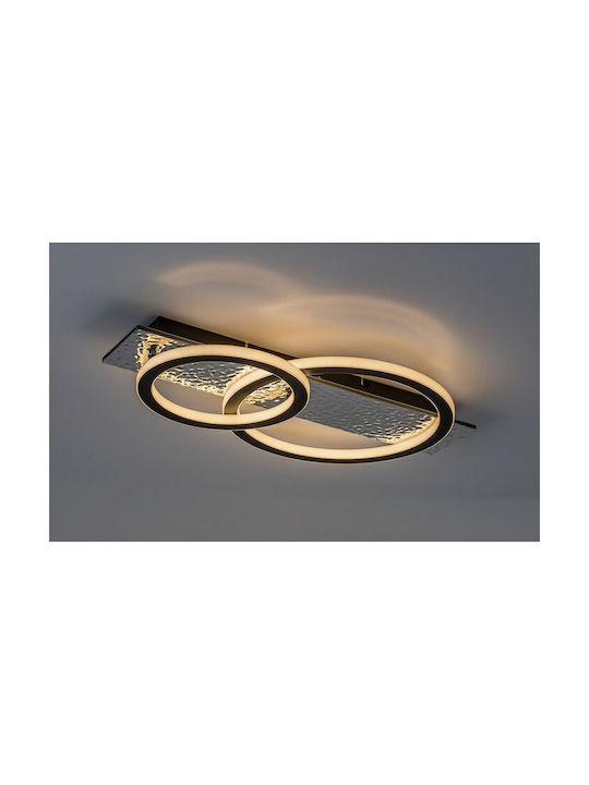 Rabalux Smart Deckenleuchte montieren 58cm Schwarz mit Integrierte LED und Fernbedienung