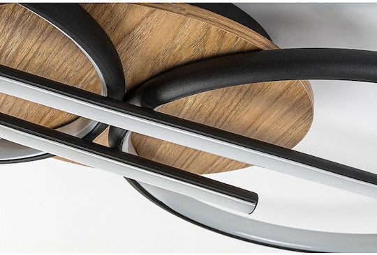 Rabalux Smart Black Mount Ceiling Light With Integrated LED And Remote Control