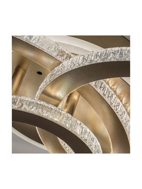Rabalux Smart Deckenleuchte montieren 52cm Gold mit Integrierte LED und Fernbedienung
