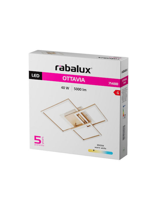 Rabalux Smart Deckenleuchte montieren 50cm Gold mit Integrierte LED