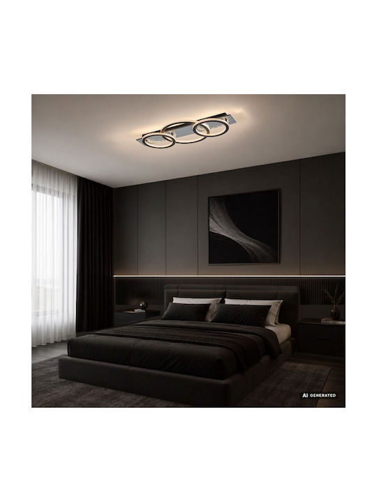 Rabalux Smart Deckenleuchte montieren 75cm Schwarz mit Integrierte LED und Fernbedienung