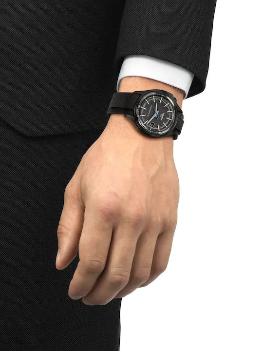 Tissot Мъжки Часовник 43mm На Батерия с Черен Металик Браслет