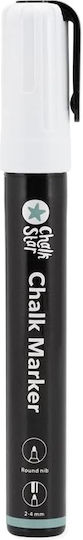 Set Of 2 Chalkstar Liquid Chalk Markers Round Tip 2-4 Mm White Ink Water-Based Non-Toxic Easy To Erase Liquid For Windows Showcases Blackboards Mirrors Non-Porous Surfaces