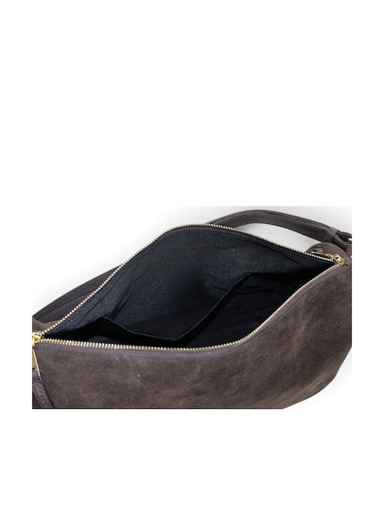 Leather Women's Shoulder Bag Suede Brown