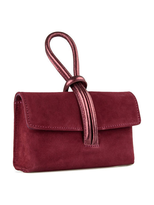 Women's Handbag Suede Burgundy