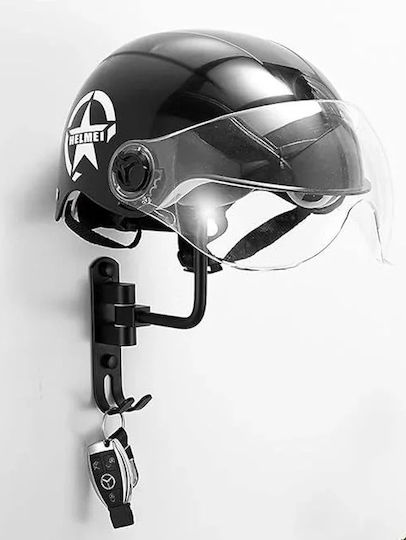 Fd3939 Wandhalterung Metallische Halterung Für Motorradhelme Haken Schwarz