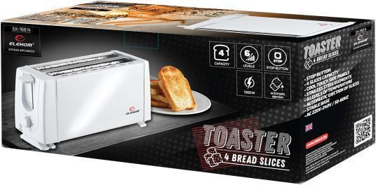 Elekom Toaster Set 8 Pcs Ek-298 W + Ek-168 N
