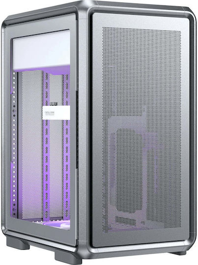 CoolerMaster MasterFrame 400 Mesh Gaming Midi Tower Компютърна кутия със Страничен прозорец Сребриста