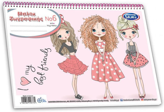 Skag Drawing Pads A4 (21 x 29.7 cm) (Miscellaneous Designs or Colors)