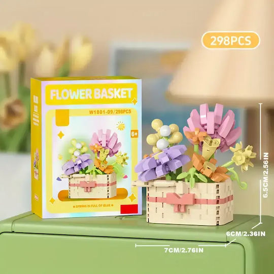 Cuburi de construit Flower Basket pentru 6+ Ani 298 bucăți