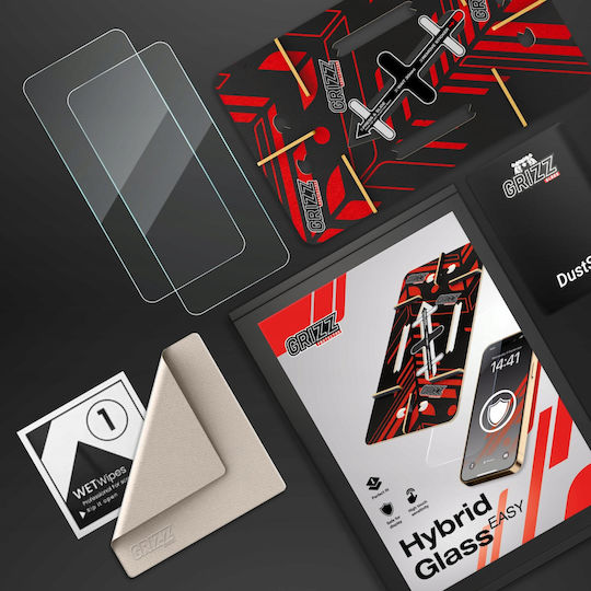 Grizzglass Hybridglass Easy Hybrid Tempered Glass Screen Protector Compatible with Sony Xperia 1 Vi 2 Pieces