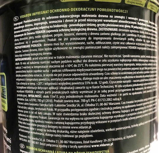 Vidaron Imprägnier-Lack Eiche Matt 5l