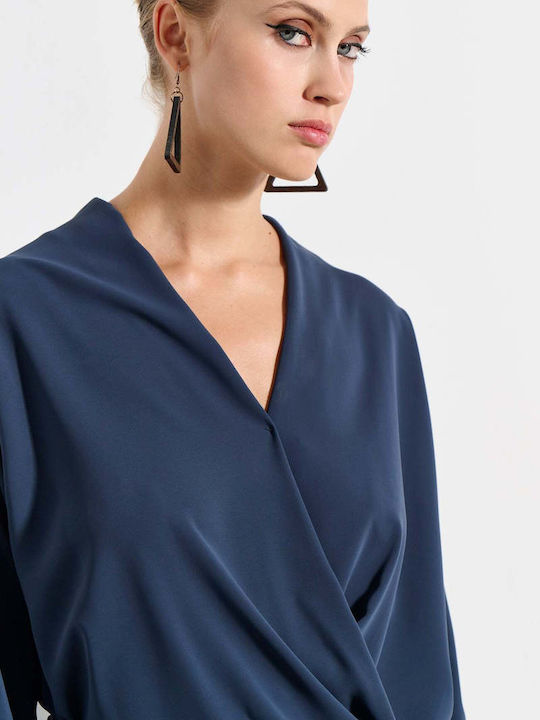 Damenbluse Langärmelig Blau