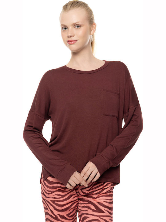 Pink Label Sommer Damen Schlafanzughose Dusty Pink