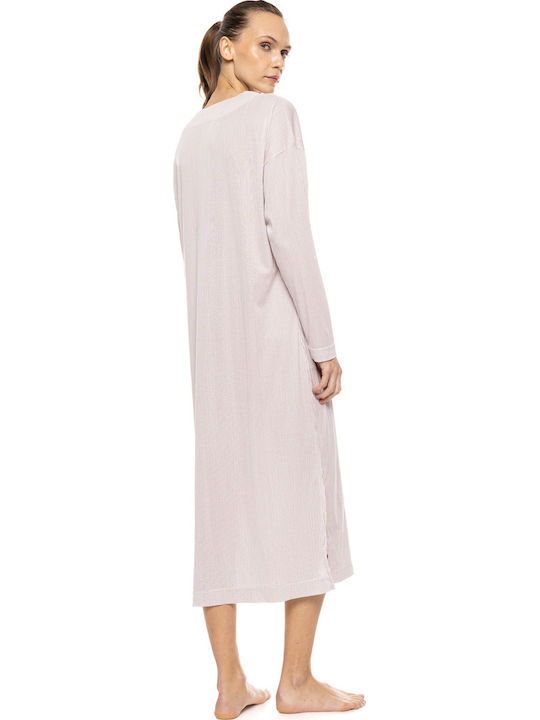 Pink Label Winter Damen Schlafanzug Set Bordeaux