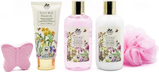 Becasan Butterfly Dreams Basket Skin Care Set for Moisturizing & Body Cleaning 5 Pieces