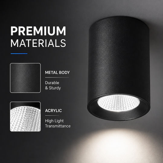 Jiju Spot Led Alb Natural În Culoare Neagră