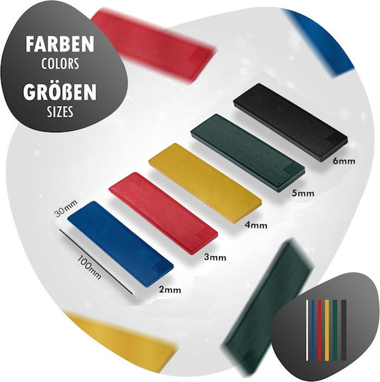 Set 50 Pini Distanțieri Plastic Fixare Intako 30 X 100 Mm Grosimi Mixte 2–6 Mm Pini Plați Instalare Deschideri Din Plastic Pentru Ferestre Termopan Mobilier Plăci Tapet