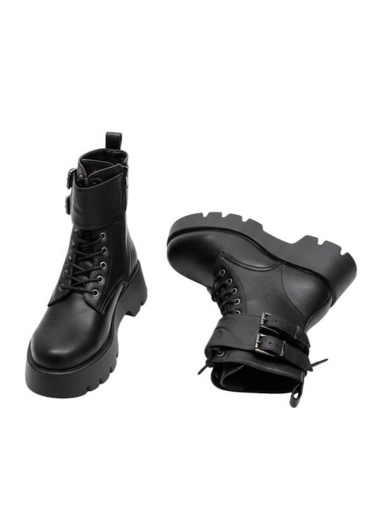 Stiefeletten Damen mit Mittelhohem Absatz Schwarz