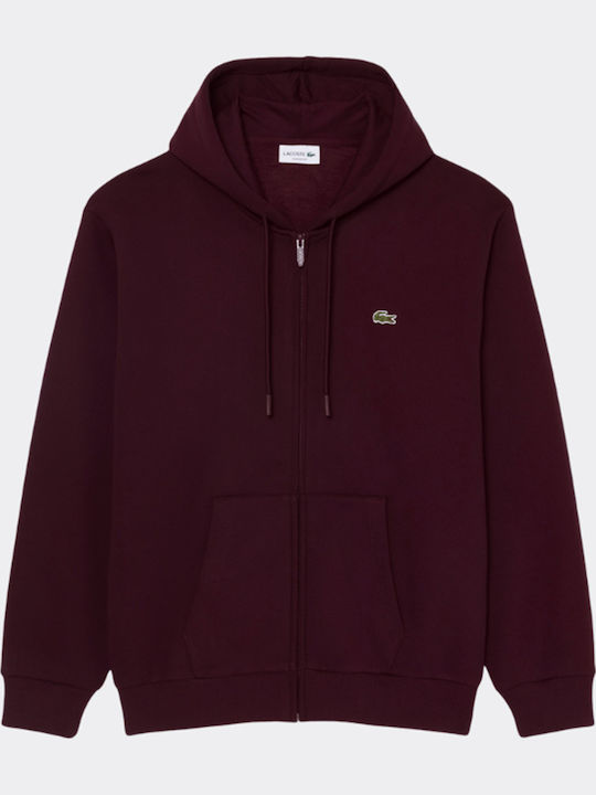 Sweatshirt für Herren mit Burgundischer Kapuze