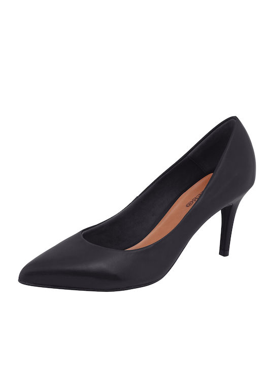Leather Black Heels