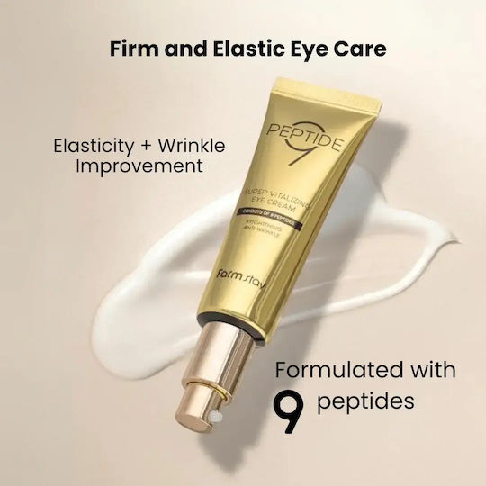 Farmstay Peptide9 Cremă de Ochi Super Vitalizantă Anti-riduri cu Peptide 50ml