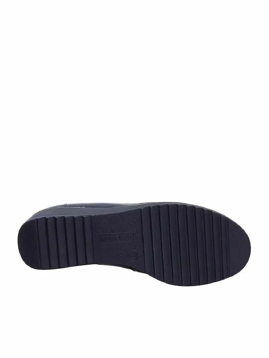 Leather Women's Moccasins In Black Color