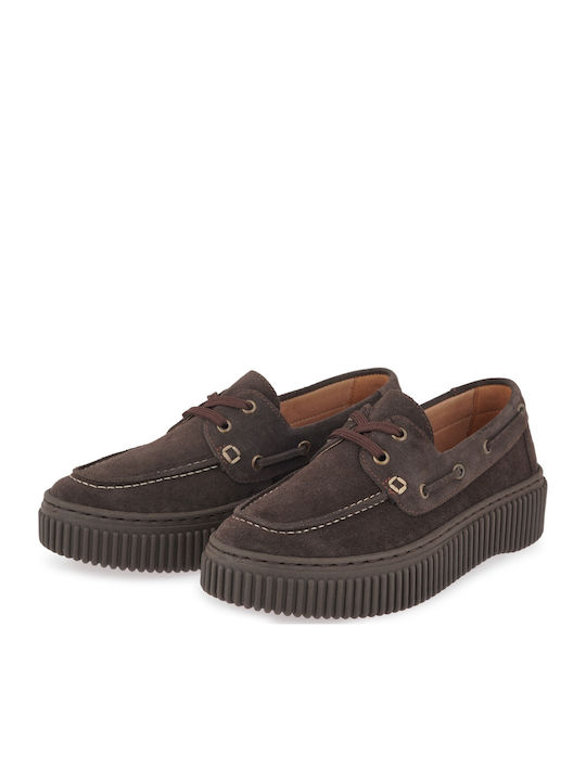 Suede Women's Moccasins In Brown Colour
