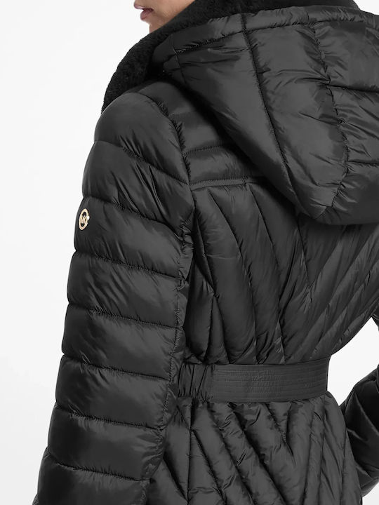 Дамско Puffer яке за зима Черно