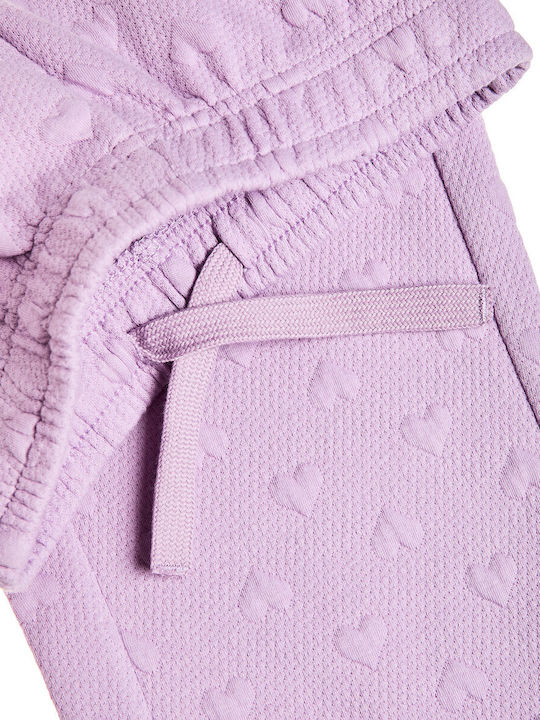 Kids Sweatpants Set With Top Lilac
