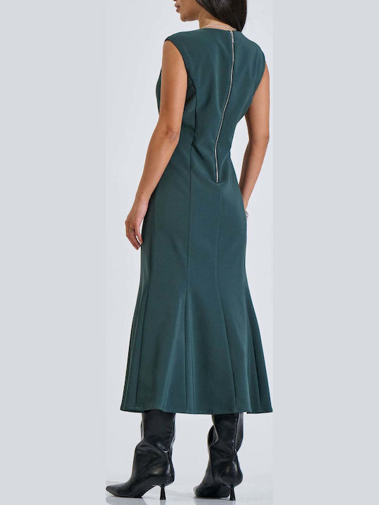 Summer Maxi Shirt Dress Green