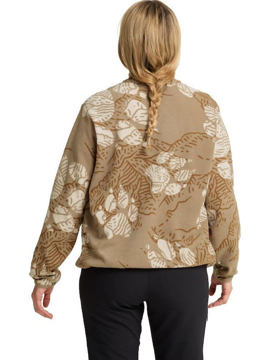 Damen Sweatshirt Beige-Kaffee