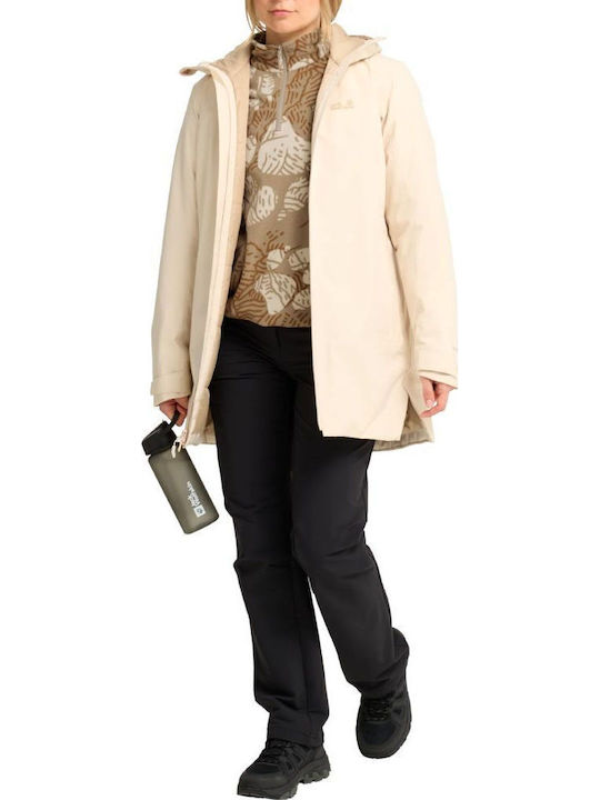 Damen Sweatshirt Beige-Kaffee