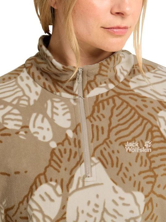 Damen Sweatshirt Beige-Kaffee