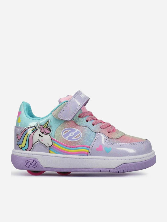 Kinder Sneaker mit Rollen Flieder