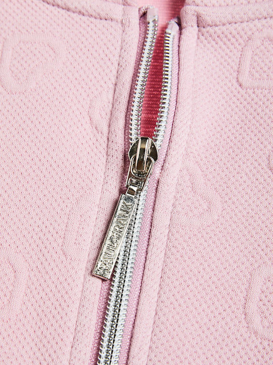 Kids Sweatshirt Cardigan Pink