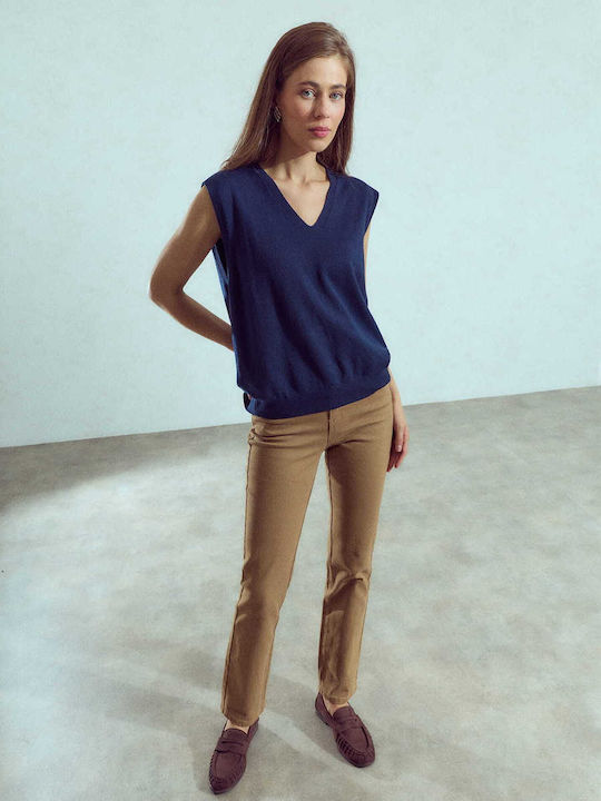 Celestino Women's Jeans Straight Leg Camel