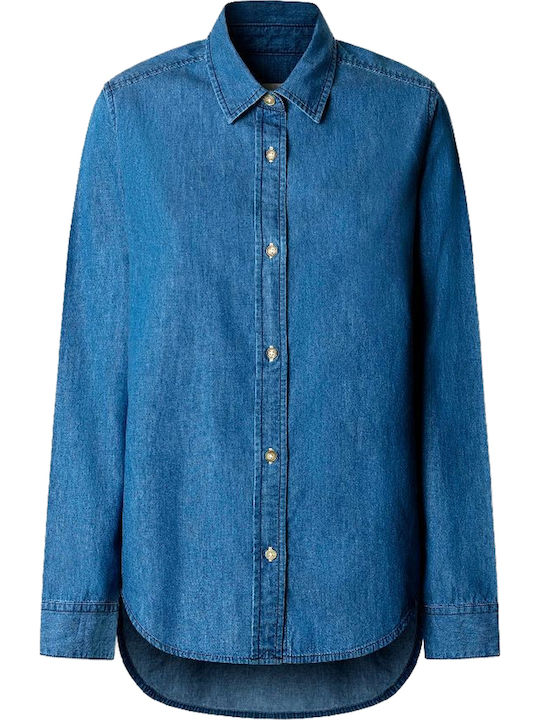 Long Sleeve Women's Denim Shirt