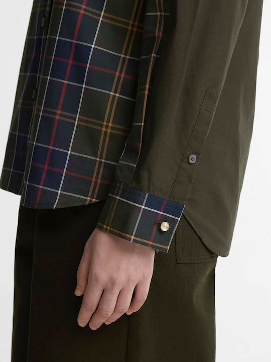 Long Sleeve Women's Shirt Sage Checked