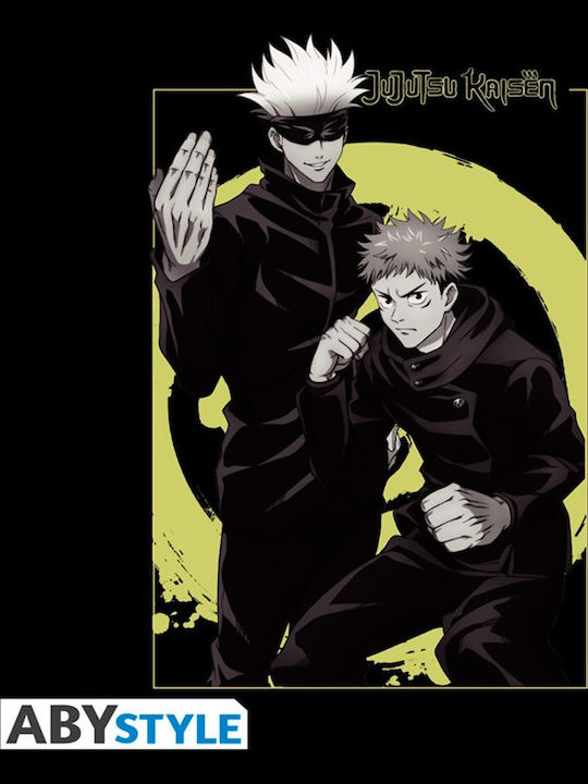 Tshirt Unisex Black Jujutsu Kaisen Itadori + & Gojo Abytex833 Tshirt Unisex Black Jujutsu Kaisen Itadori + & Gojo Abytex833