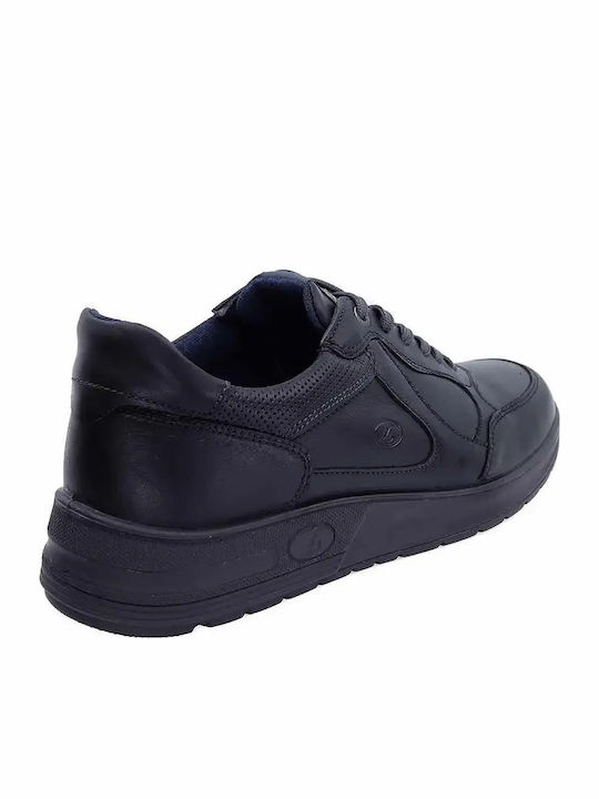 Leder Herren Freizeitschuhe Anatomisch Schwarze