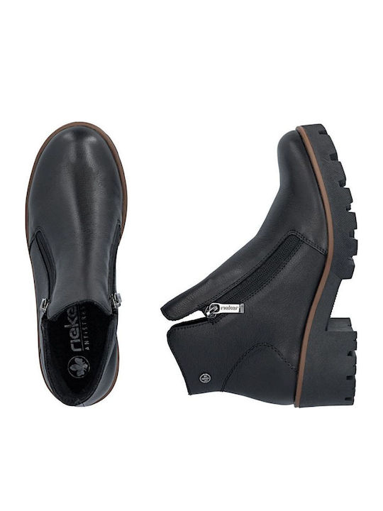 Leather Women's Ankle Boots Black