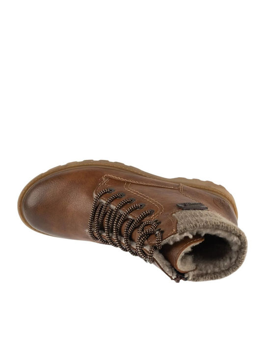 Leather Women's Ankle Boots Brown