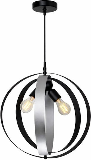 NG Santas Lumini Suspendate Negru Cu Bază De Bec E27 45x45x70cm