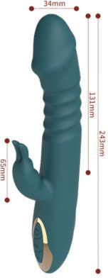 Niar Pleasures Vegas Ribbed Δονητής Rabbit Κόκκινος