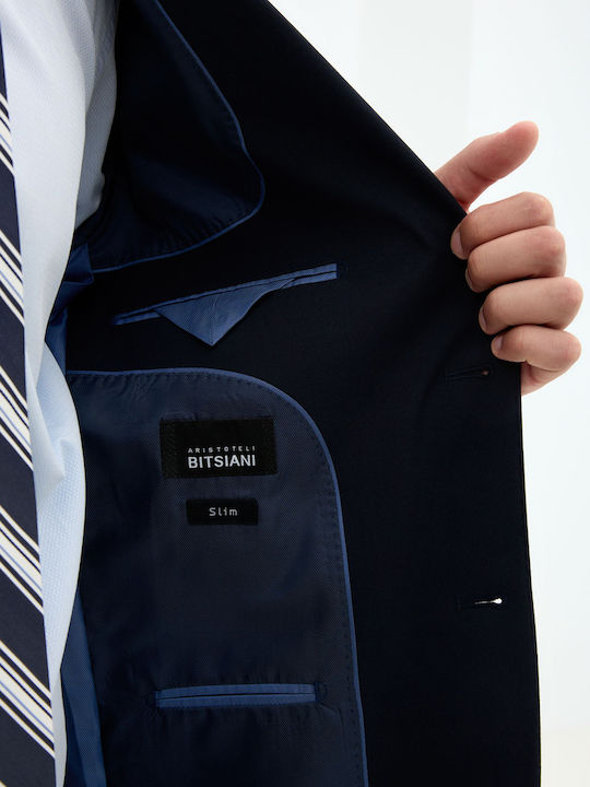Jachetă De Costum Pentru Bărbați Albastră