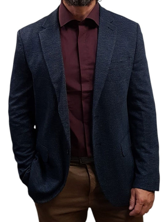 Men’s Suit Jacket with Regular Fit Indigo