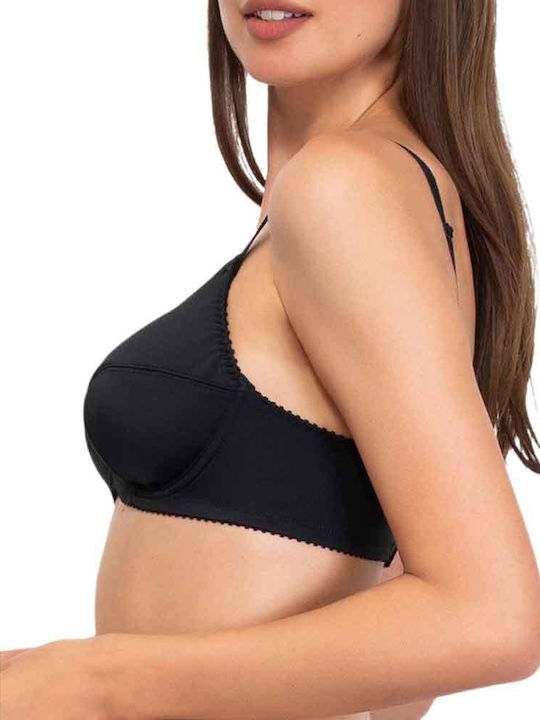 Black Bra without Padding with Underwire