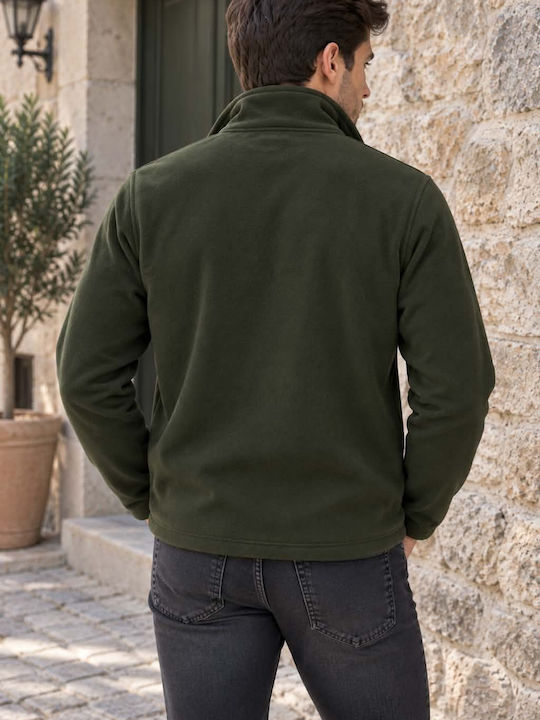 Herren Fleecejacke Khaki